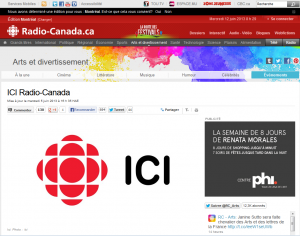 Nouvelle Web sur Ici Radio-Canada